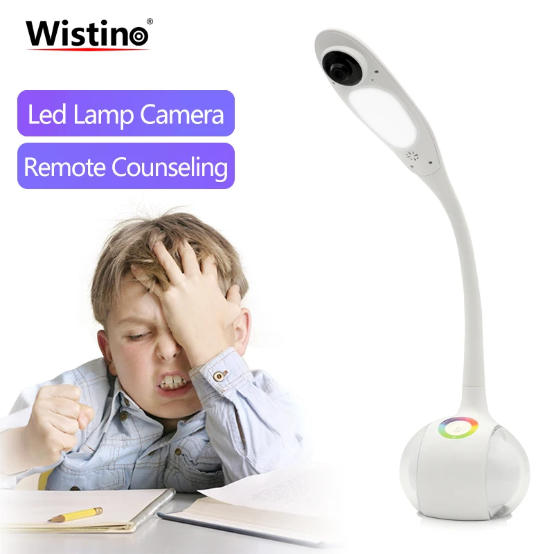 Wistino 720P WiFi настольная лампа, камера, умный дом, светодиодный светильник, настольная камера, беспроводная камера видеонаблюдения, ip-камера, видео-монитор, пульт дистанционного управления