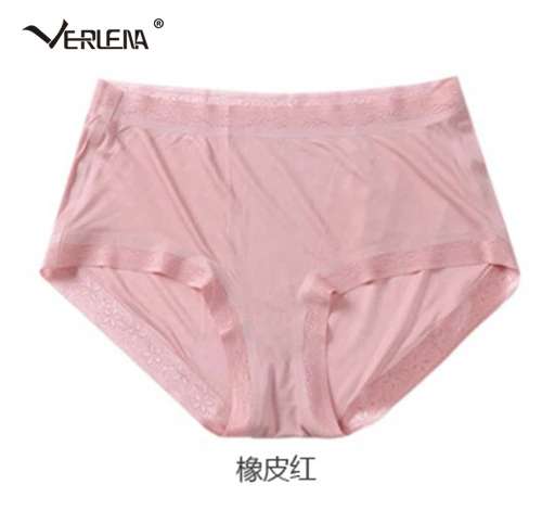 Verlena 2019 размера плюс XL 100% трусики из натурального шелка розовое нижнее белье