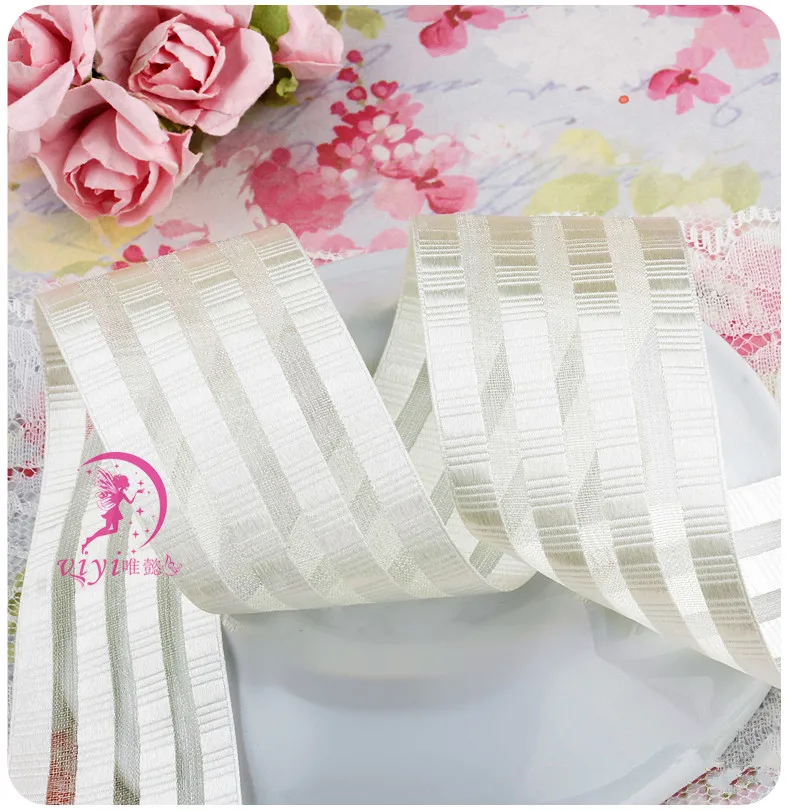 38mm 3.8cm Stripe Yarn Ribbon DIY bowknot accessories Satin ribbons handmade tape riband 6m/lot | Дом и сад