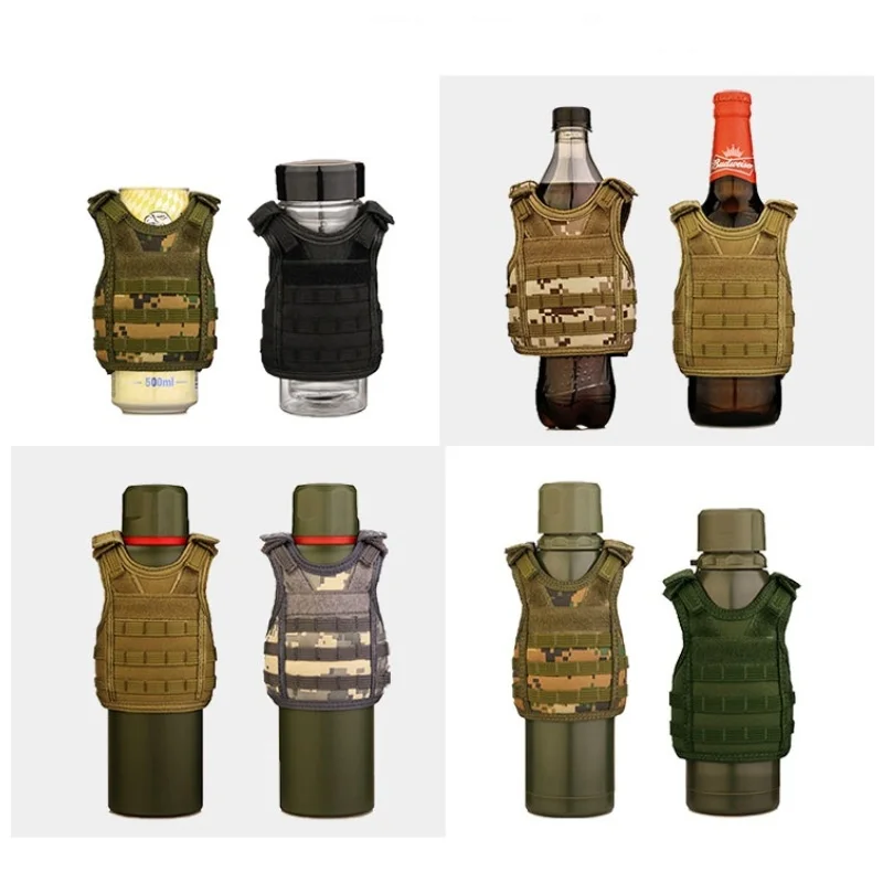 Пивной жилет военный Мини Тактический Премиум пивная бутылка koozie Molle жилет охладитель напитков крышка бутылки вина держатель охотничьи жилеты
