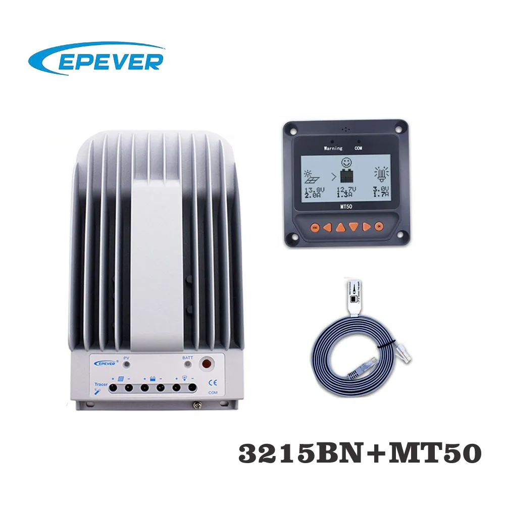 Tracer 10A 20A 30A 40A 1215BN 2215BN 3215BN 4215BN MPPT Солнечный контроллер заряда с MT50 ЖК-метр epsolar регулятор - Цвет: 3215BN Add MT50