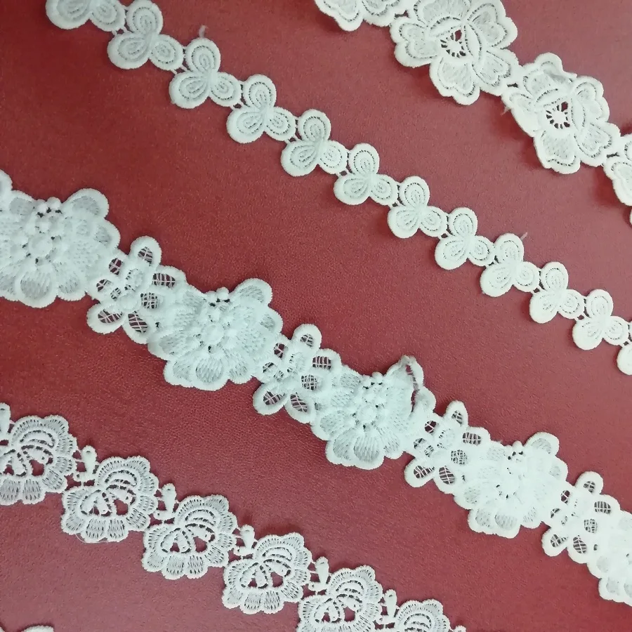 Молочная шелковая кружевная лента белая 1 ярд сделай сам ручная работа Свадебная