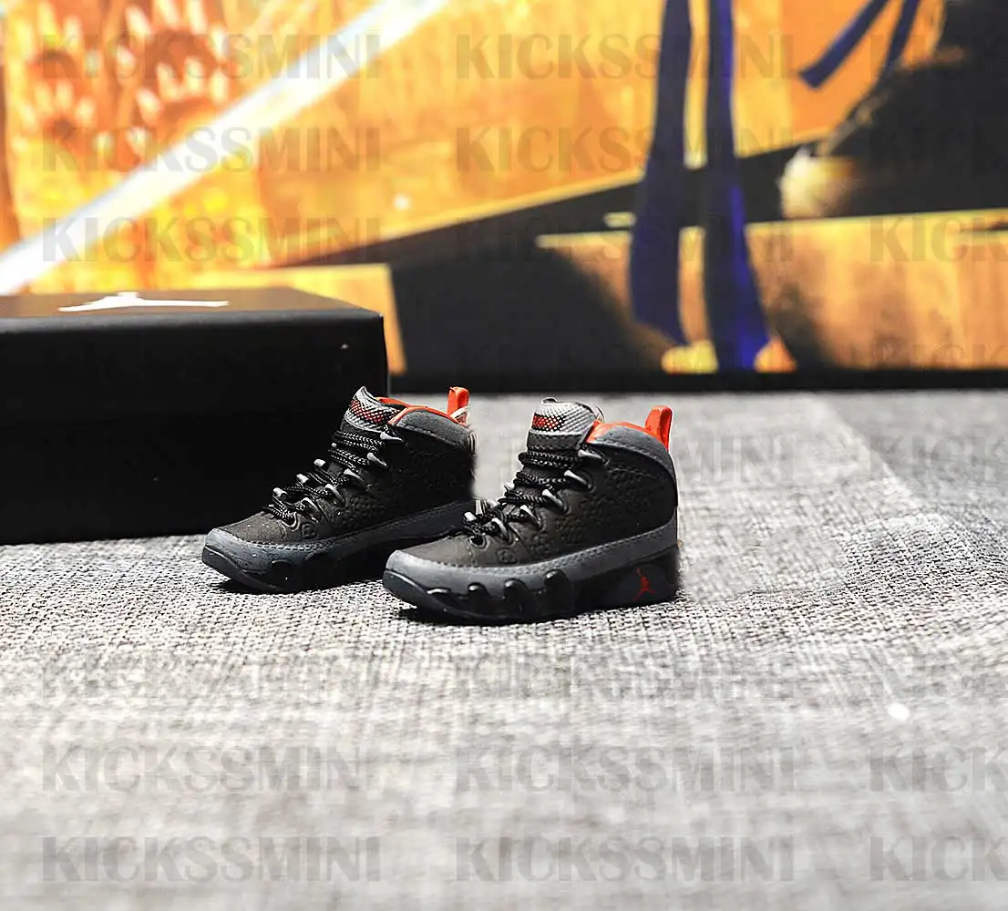 Дропшиппинг Air jordan 9 разводной брелок с кроссовком 1/6 масштаб 3D Мини кроссовок JORDAN Брелок В Форме куклы аксессуар
