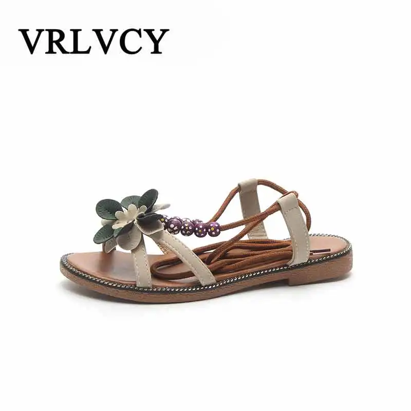 Для женщин связей с плоской подошве сандалии 2018 Летняя обувь на платформе