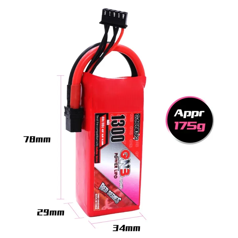 Gaoneng GNB 1300mAh 4S 14 8 V 40C/80C Lipo батарея wtih XT60 разъем для 250 размер 3D RC FPV гоночный Дрон