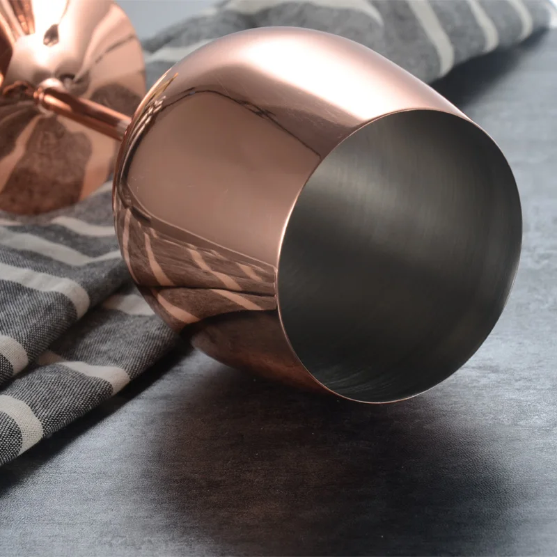 

Stainless steel golden wine glass large high wine glass home decoration decoration European creative hotel