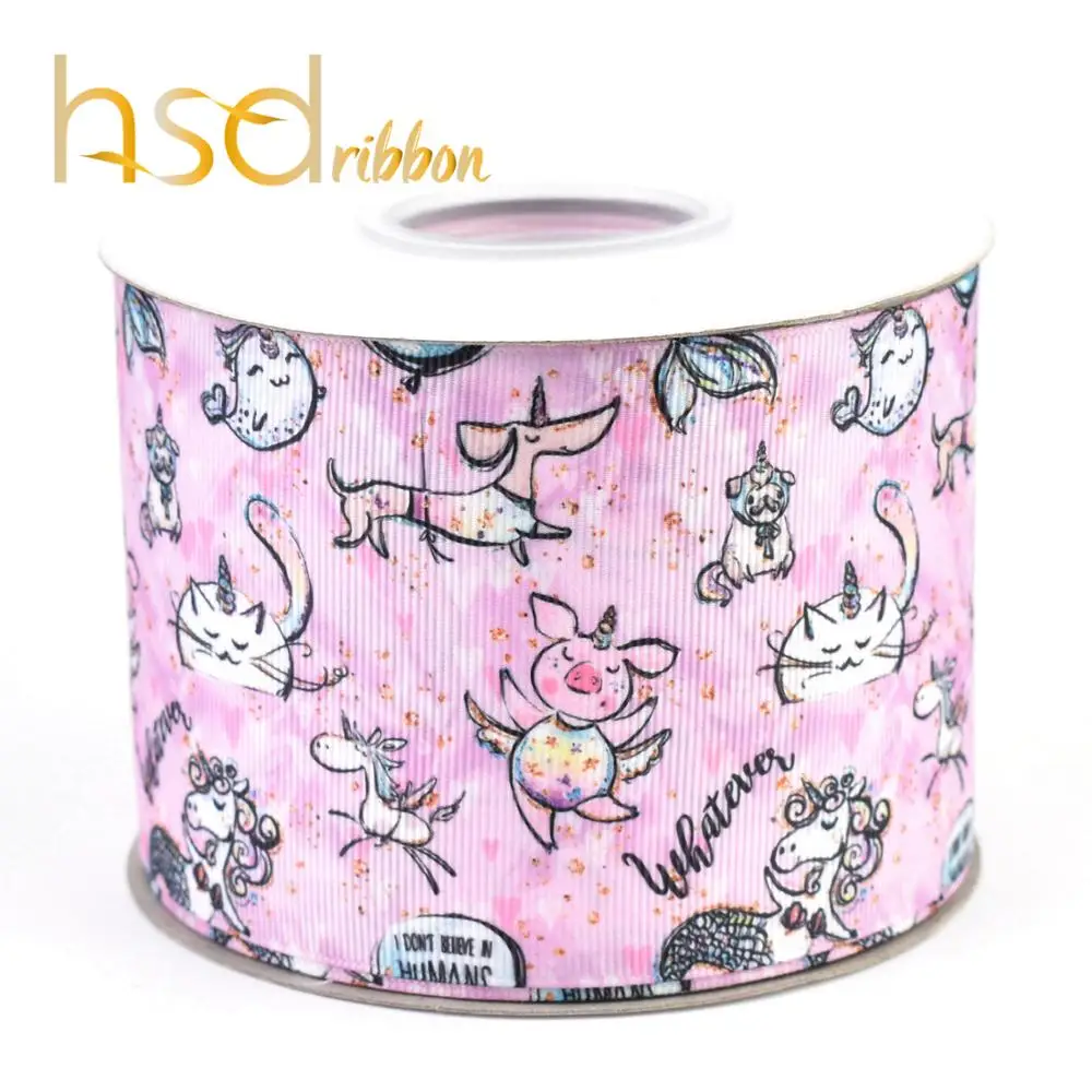 HSDRibbon 22 мм 38 75 печать на заказ Grosgrain лента 50 ярдов/рулон|Ленты для шитья| |