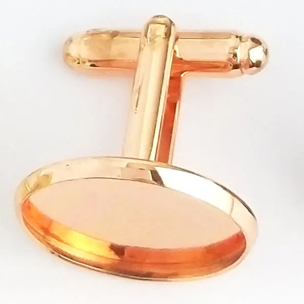 Rose Gold Plated BoYuTe 10 шт. Кабошон База заготовки-Запонки лоток ободок Diy ручной работы мужские запонки ювелирные изделия аксессуары - Цвет: Rose Gold Plated
