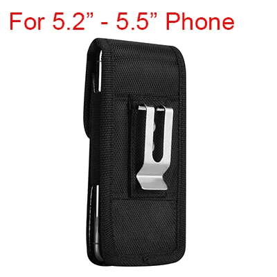 5.2-5.5 inch Hook Поясная сумка для мобильного телефона 5,2-6,3 дюймов для iphone для samsung для xiaomi huawei Hook Loop кобура Сумка ремень чехол в виде поясной сумки чехол - Цвет: 5.2-5.5 inch Hook
