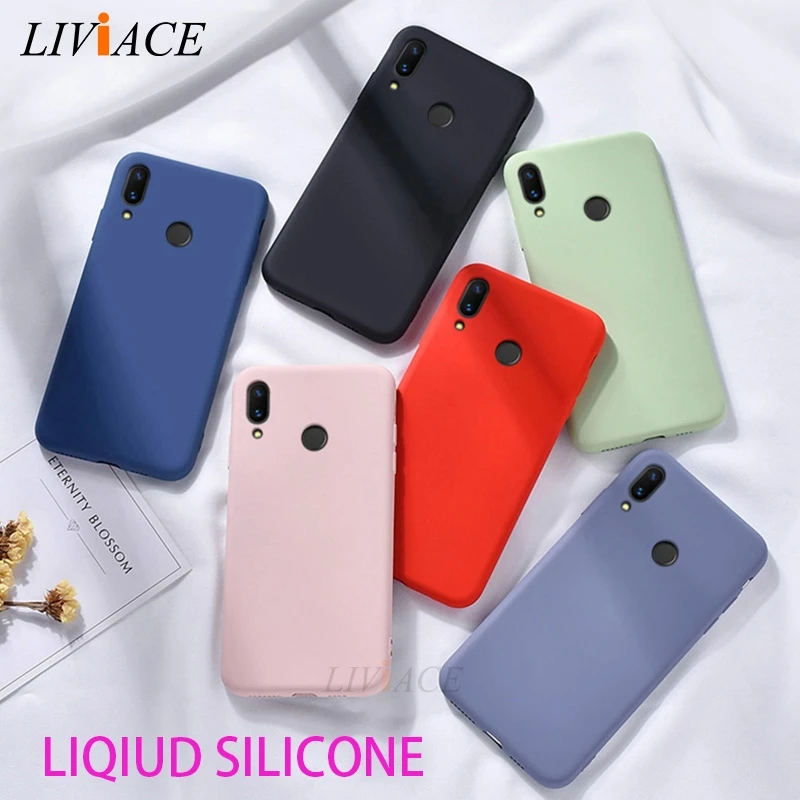 Жидкий силиконовый чехол для телефона huawei honor 10i 8x8 9 10 lite view 10 20 20i play p20 lite pro Мягкая силиконовая задняя крышка
