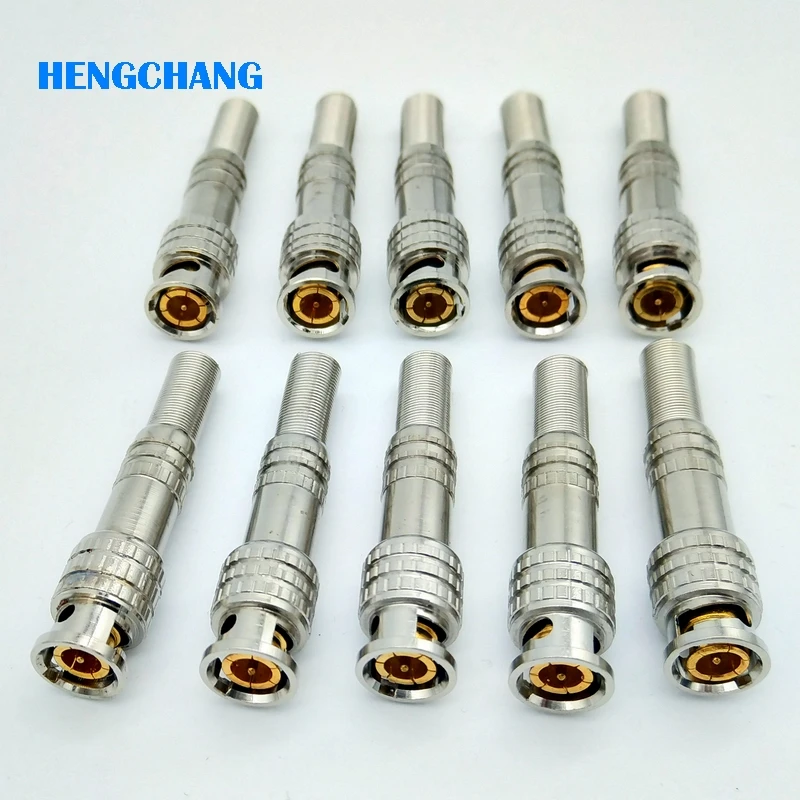 10 шт./лот SolderLess Twist Весна BNC Разъем для CCTV SYV 75 5 коаксиальный кабель|spring connector|solderless