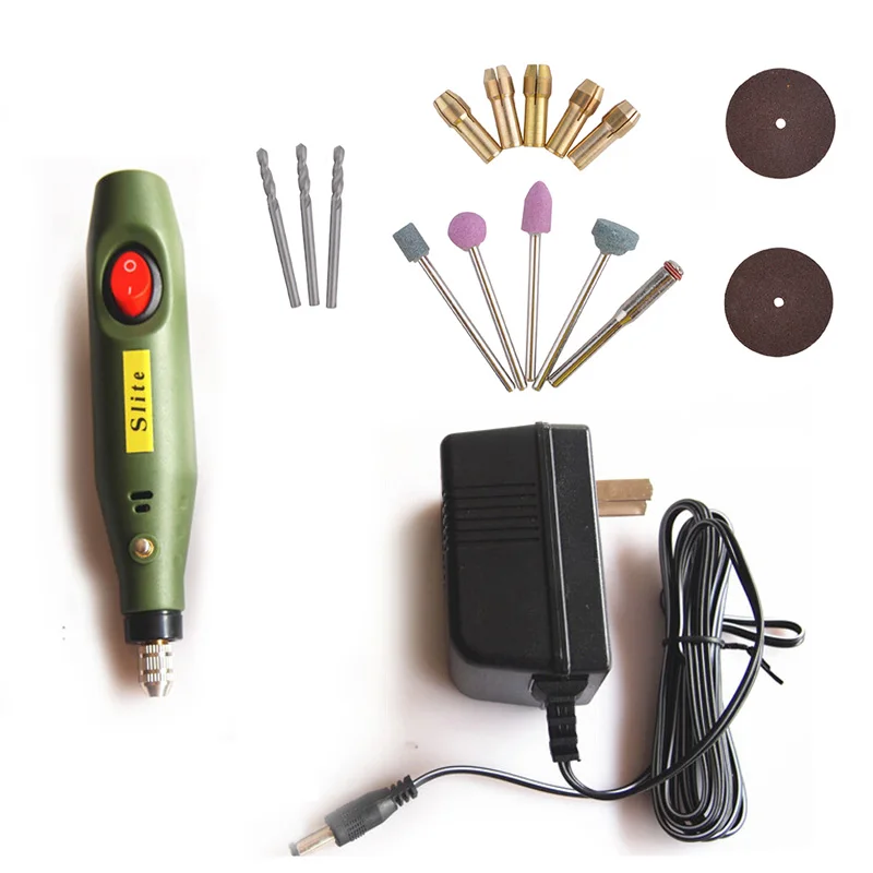 Электрический набор инструментов для резьбы по дереву 10 Вт ручка гравировки + 30