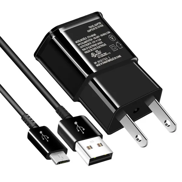 US Charger and Cable Для Honor 8X 7X 7A 8A 8 S 8C стены для быстрой зарядки с usb-портом, Зарядное устройство+ Micro usb-кабель для передачи данных(синхронизации) и зарядки телефонный кабель Зарядное устройство для samsung Galaxy A10 A2 Core J4 A6 - Тип штекера: US Charger and Cable