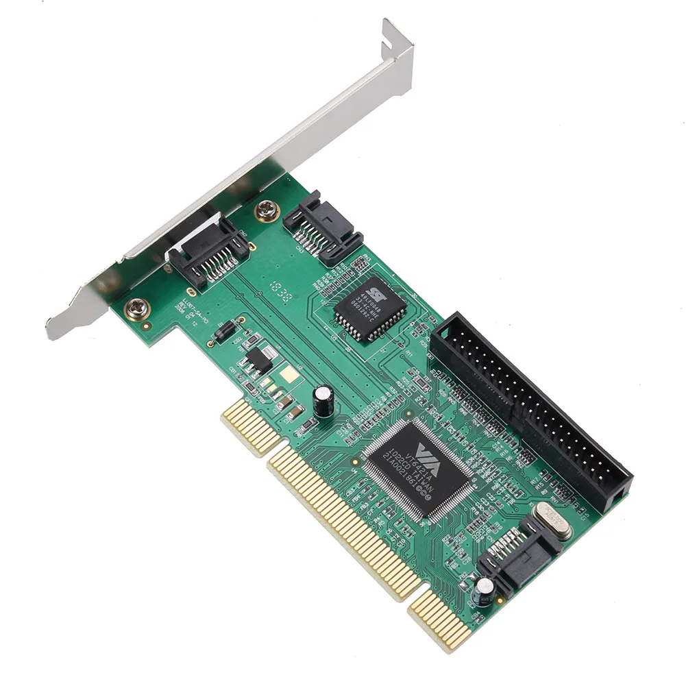 PCI в 3 порта SATA + IDE комбинированный контроллер адаптера карты конвертер VIA6421 чип HDD