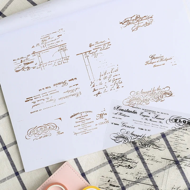 Силиконовый прозрачный штамп печать Простыни английских слов Декоративные DIY