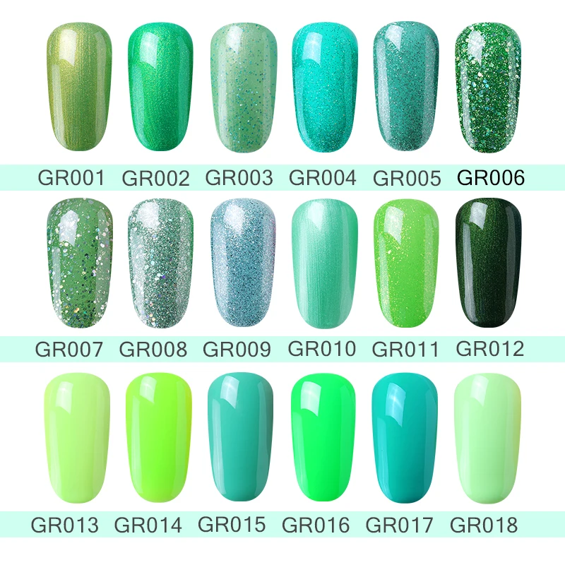 УФ-гель для ногтей CLAVUZ 8 мл зеленый цвет отмачиваемый УФ-светодиодная лампа