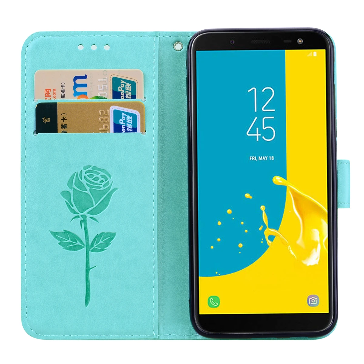 Модный кожаный чехол для Samsung Galaxy J4 Plus J6 2018 бумажник с магнитной застежкой