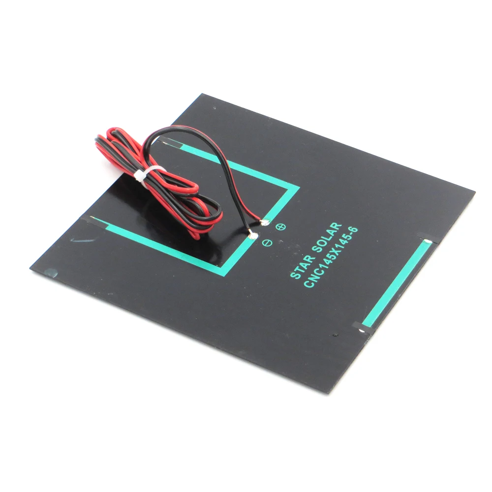 6V 3Watt with 100cm extend cable Solar Panel Polycrystalline Silicon DIY Battery Charger Module Mini Cell wire toy | Строительство и