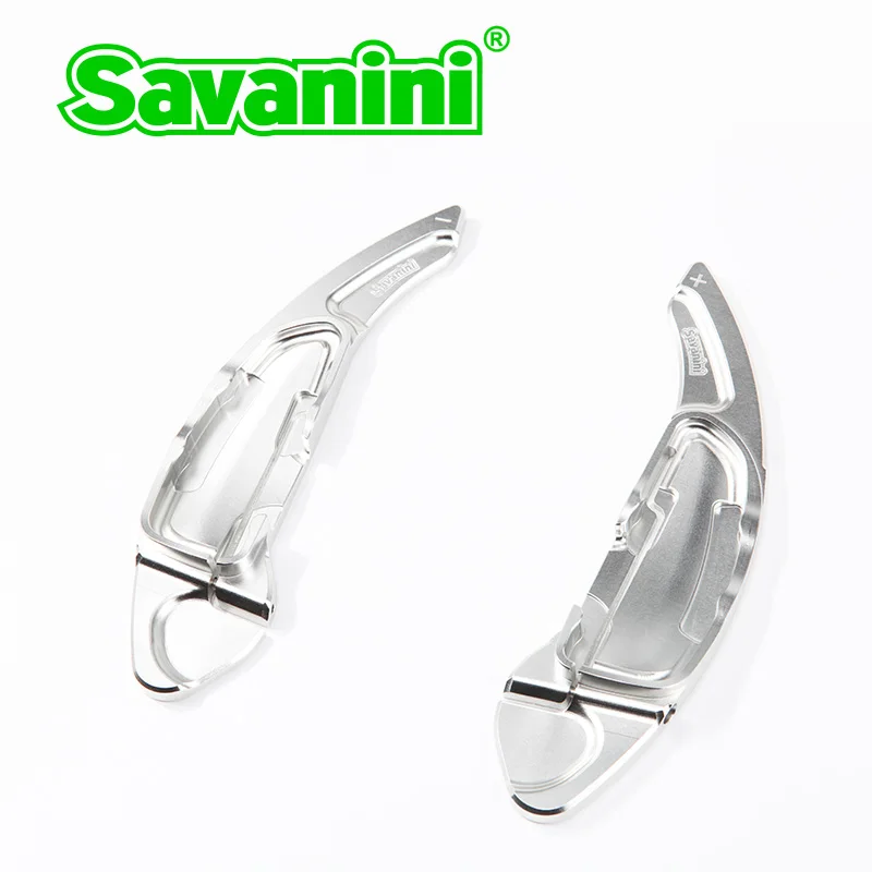 Savanini алюминиевое рулевое колесо сдвиг Paddle Shifter расширение для бензамид A45 cl45 C63 S63 GLA45 2009- авто Стайлинг - Цвет: Серебристый