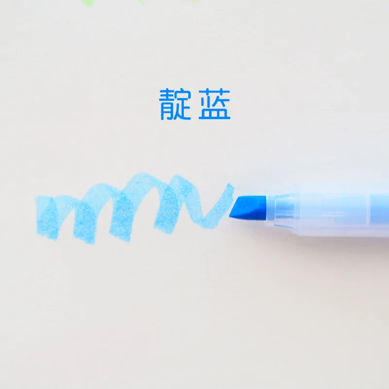 10 цветов милые пластиковые маркеры Kawaii акварельные ручки для детей граффити живопись корейские канцелярские принадлежности Школьные принадлежности - Цвет: 9