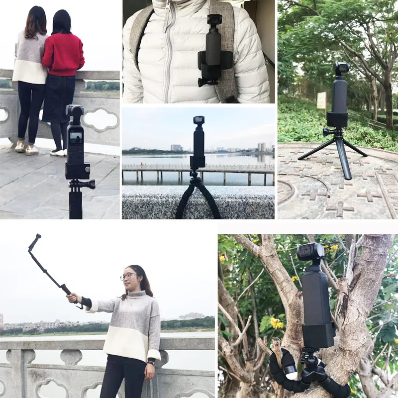 Карманный штатив тренога для DJI Osmo адаптер с креплением на основание карманных