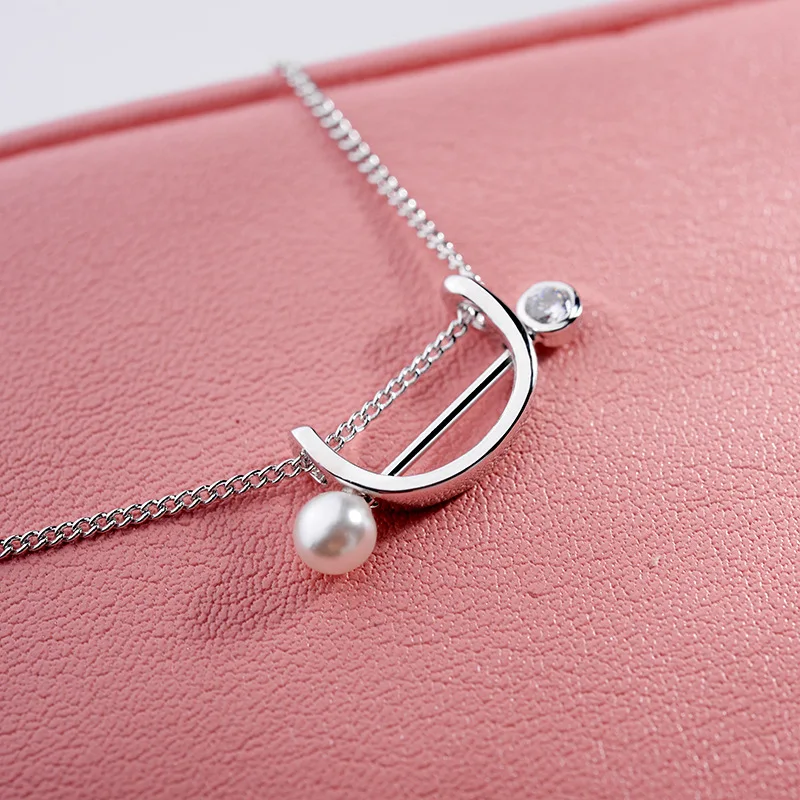 2020 Hot Sale New Crystal from Swarovskis 2 Colors Wild temperament pearl zircon pendant necklace | Украшения и аксессуары