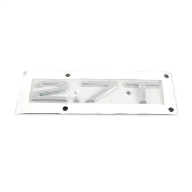 

50pcs/lot Free Shipping Cost ABS 2.7T Rear Back Auto Sticker Badge Emblem Logo