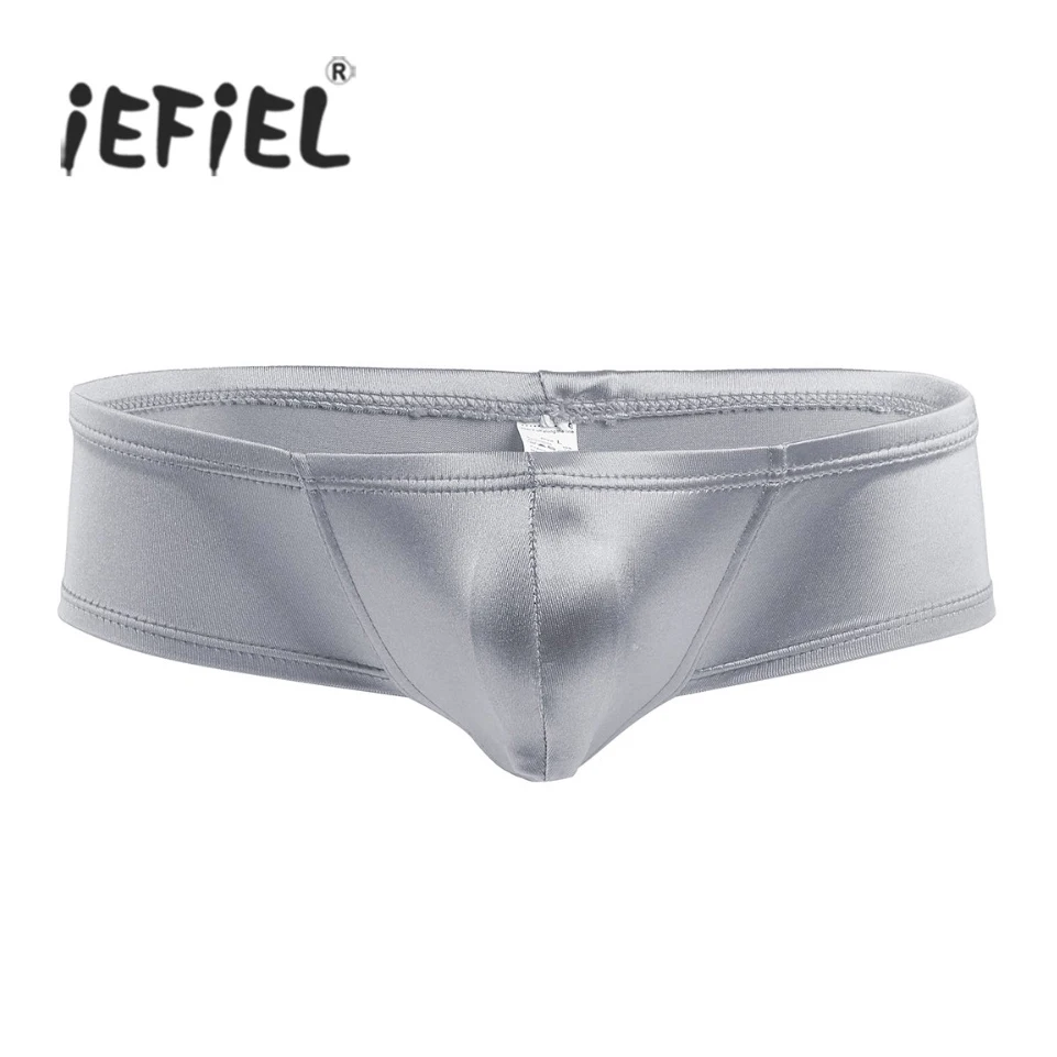 

iEFiEL Hot Men Low Waist Wetlook Sissy Briefs Mens Underwear Underpants Jockstraps Sexy Lingerie Slip Homme Gay Men's Panties