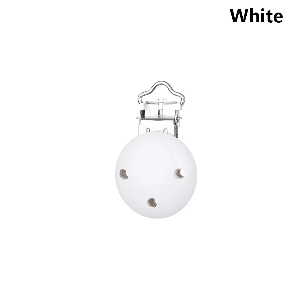 Type 1-white 1 шт. новая круглая соска зажим силиконовый шарик детский Прорезыватель и деревянные аксессуары для прорезывания зубов ниппель для клипа застежки игрушка DIY инструмент для бисера - Цвет: Type 1-white