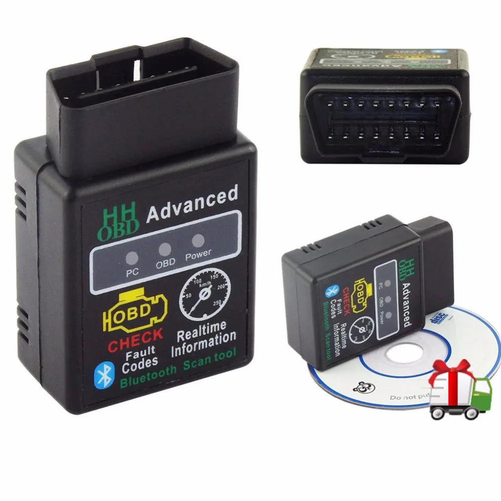 HH OBD Расширенный ELM327 Bluetooth V2.1 2 II Автомобильный сканер неисправностей компьютер