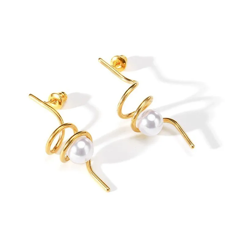 

Vnox Elegant Simulated Pearl Long Earrings for Women Lady Party Ear Jewelry