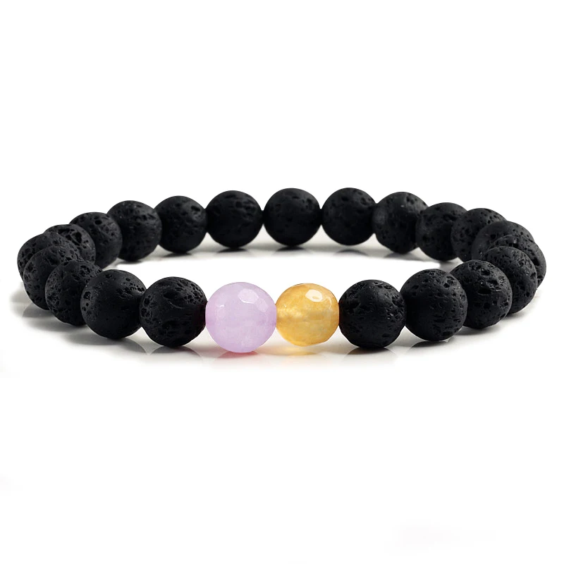 Простые классические браслеты из натурального камня и бисера ограненные бусины