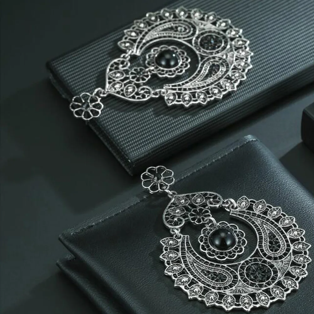 Retro Hollow Out Geometric Women Earrings Trending Water Drop Round Shape Vintage Streetwear Korean Fashion Accessories | Украшения и