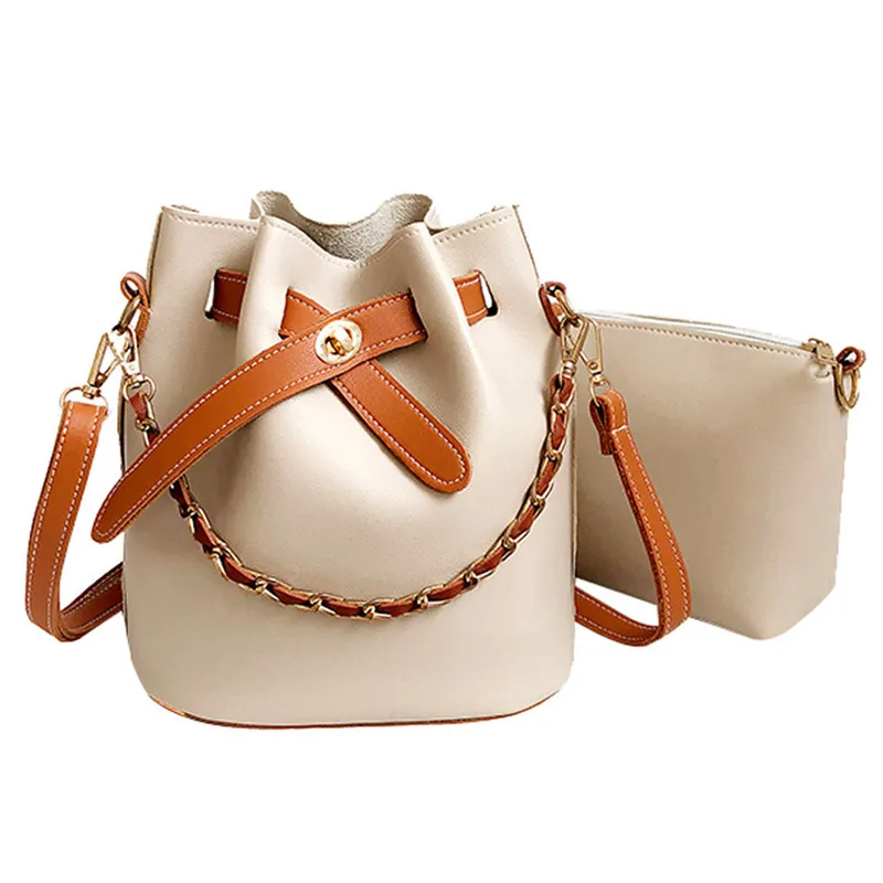 Женская сумка мешок большая вместительность 2019 женская с цепочкой модная через