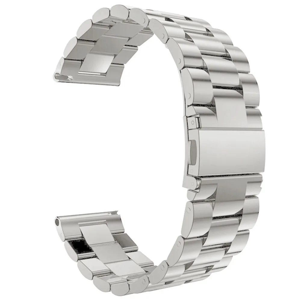 Ouhaobin браслет из нержавеющей стали для Ticwatch Pro 22 мм Регулируемый классический ремешок для часов металлический браслет сменный ремешок 617#2 - Цвет: SL