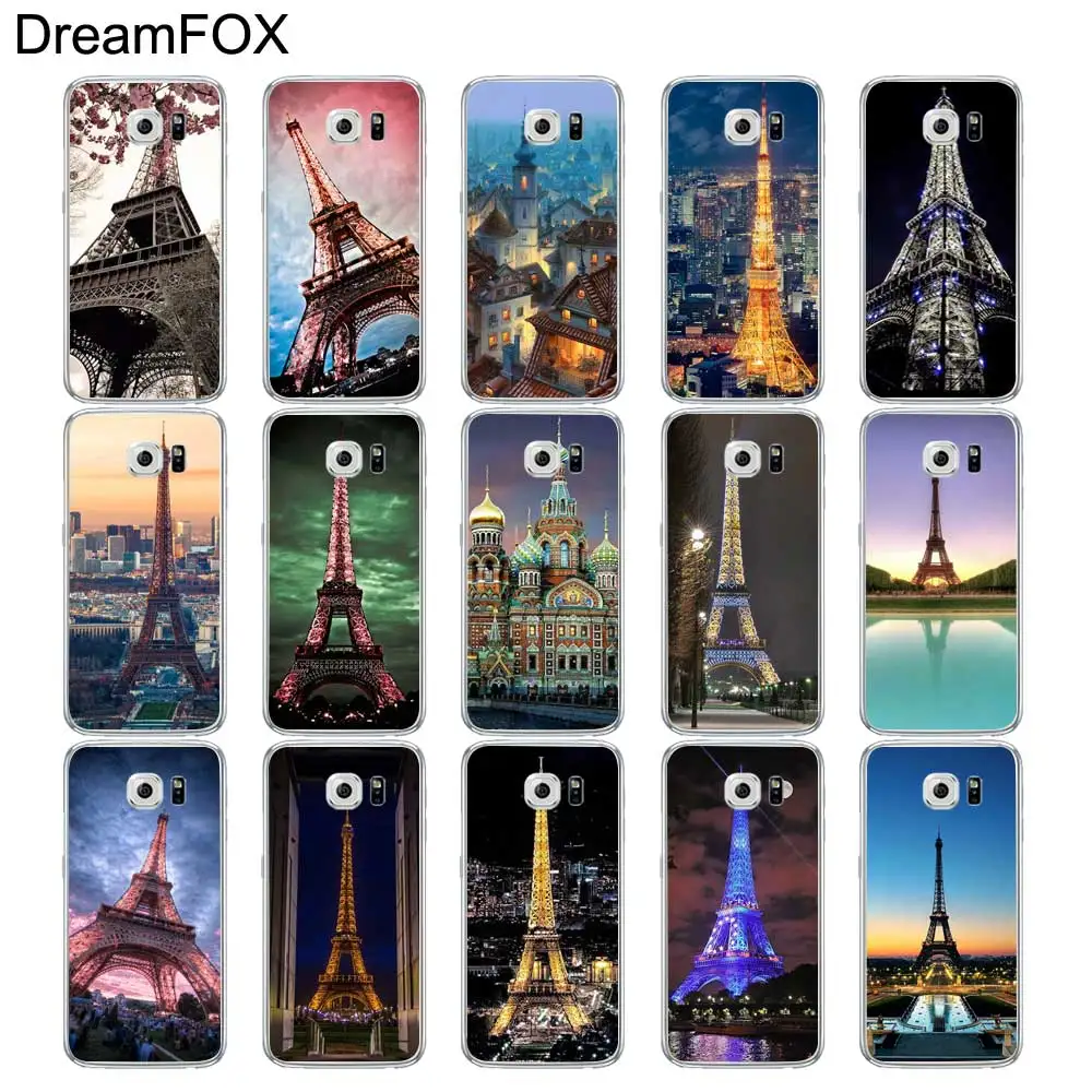 DREAMFOX L163 Fashion Tower Soft TPU Silicone Cover For Samsung Galaxy S5 S6 S7 S8 S9 S10 S11 5G S11E S10E Lite Edge Plus Case |