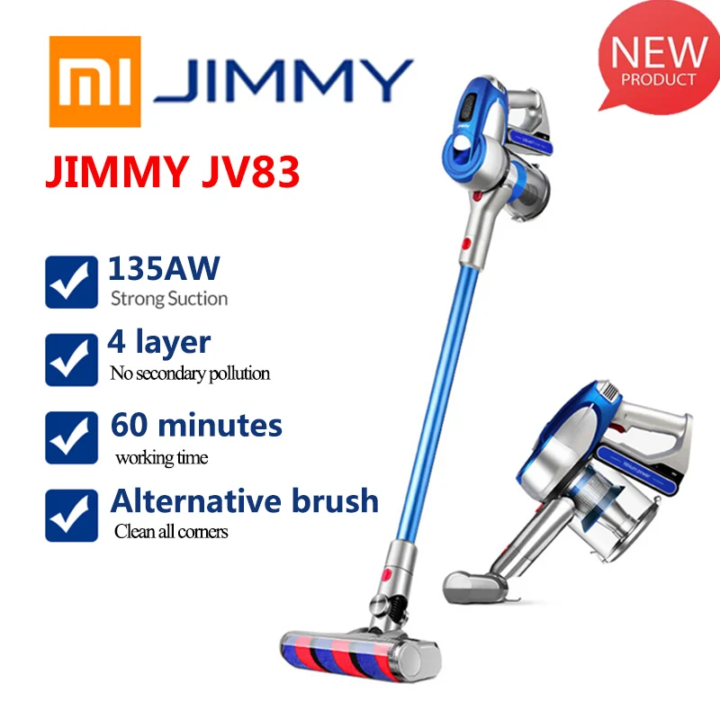Xiaomi JIMMY JV83 беспроводной пылесос цифровой двигатель 135 Вт сильная мощность 20 кПа большой всасывающий аспиратор пылесборник для дома