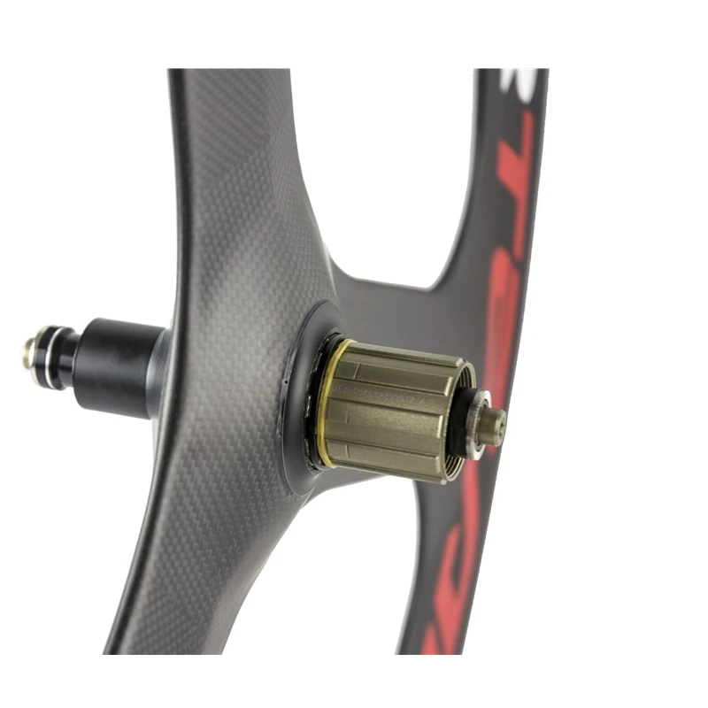 Трехспицевое переднее и заднее углеродное колесо 700C для дорожного/велосипедного