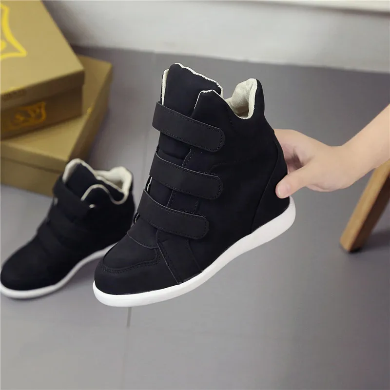 high heel ladies casual shoes wedge with ladies sneakers casual platform shoes breathable increase footwear