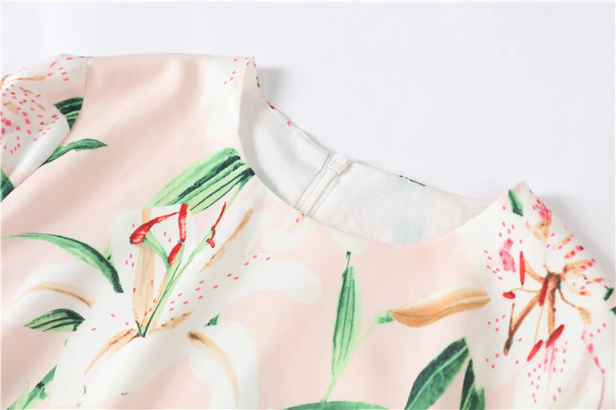 Милая женская одежда с рисунком подиумная коллекция шикарные Цветочные Мини