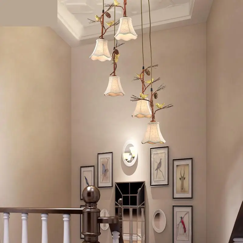 Американский кантри птица подвесной светильник s для столовой спальни лестница