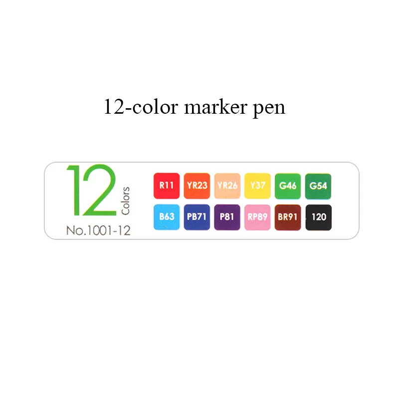 12 colors Weiyu 12/18/24/36/48 Цвета маркер для рисования на спиртовой основе Маркеры Ручка для рисования манга двуглавый художественный эскиз маркер ручки для дизайна - Цвет: 12 colors