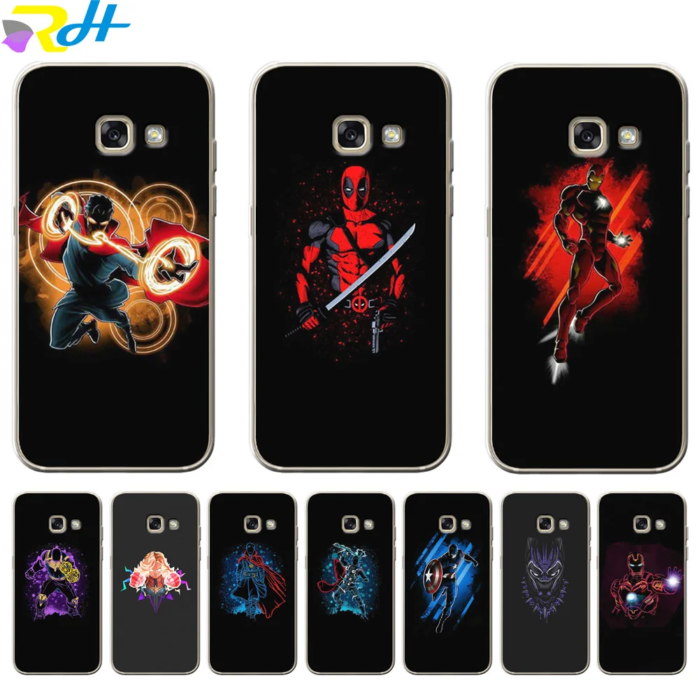 Мягкий ТПУ чехол для Samsung Galaxy A7 2018 Coque Etui Мстители A10 20 30 40 50 70 A6 A8 Plus