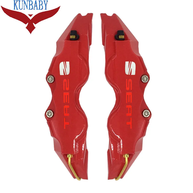 KUNBABY ABS пластик Авто стиль дисковый тормозной суппорт Чехлы сиденья логотип для Seat Leon Ibiza Altea Cordoba Toledo стайлинга автомобилей