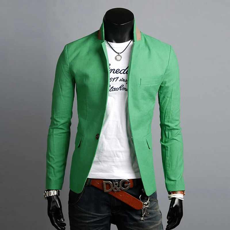 Лен Для мужчин куртка формальный костюм Veston Homme Veste полный мужской европейский Slim