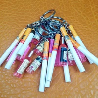 10pcs novelty champagne with cigarette keychain men red wine bottle key chains on bag car trinket jewelry party friends gift