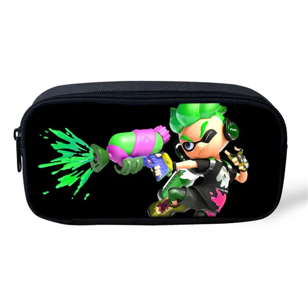 As picture THIKIN Splatoon 2 дети пенал для женщин мультфильм макияж сумки аниме косметички большой емкости школьные канцелярские принадлежности - Цвет: As picture