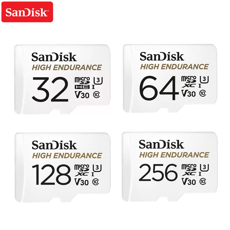 SanDisk MicroSD карта высокая выносливость памяти C10 V30 U3 4 K 32 GB 64 128 256 TF карты для Dash Cam