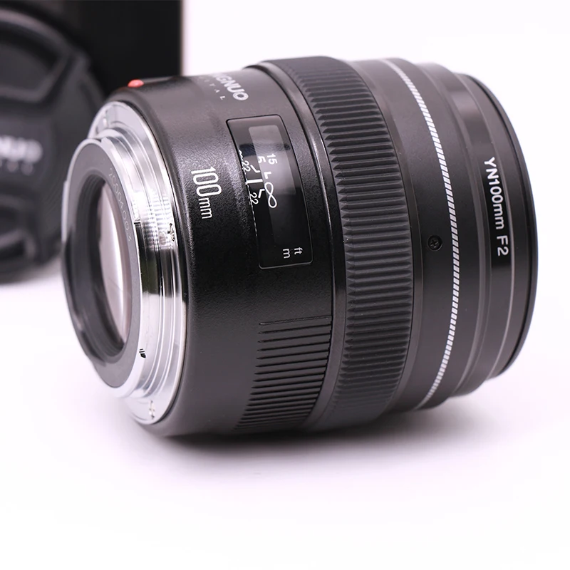 Объектив Yongnuo YN100mm F2 для среднего телеобъектива Canon объектив 100 мм EOS Rebel Camera AF MF 1200D