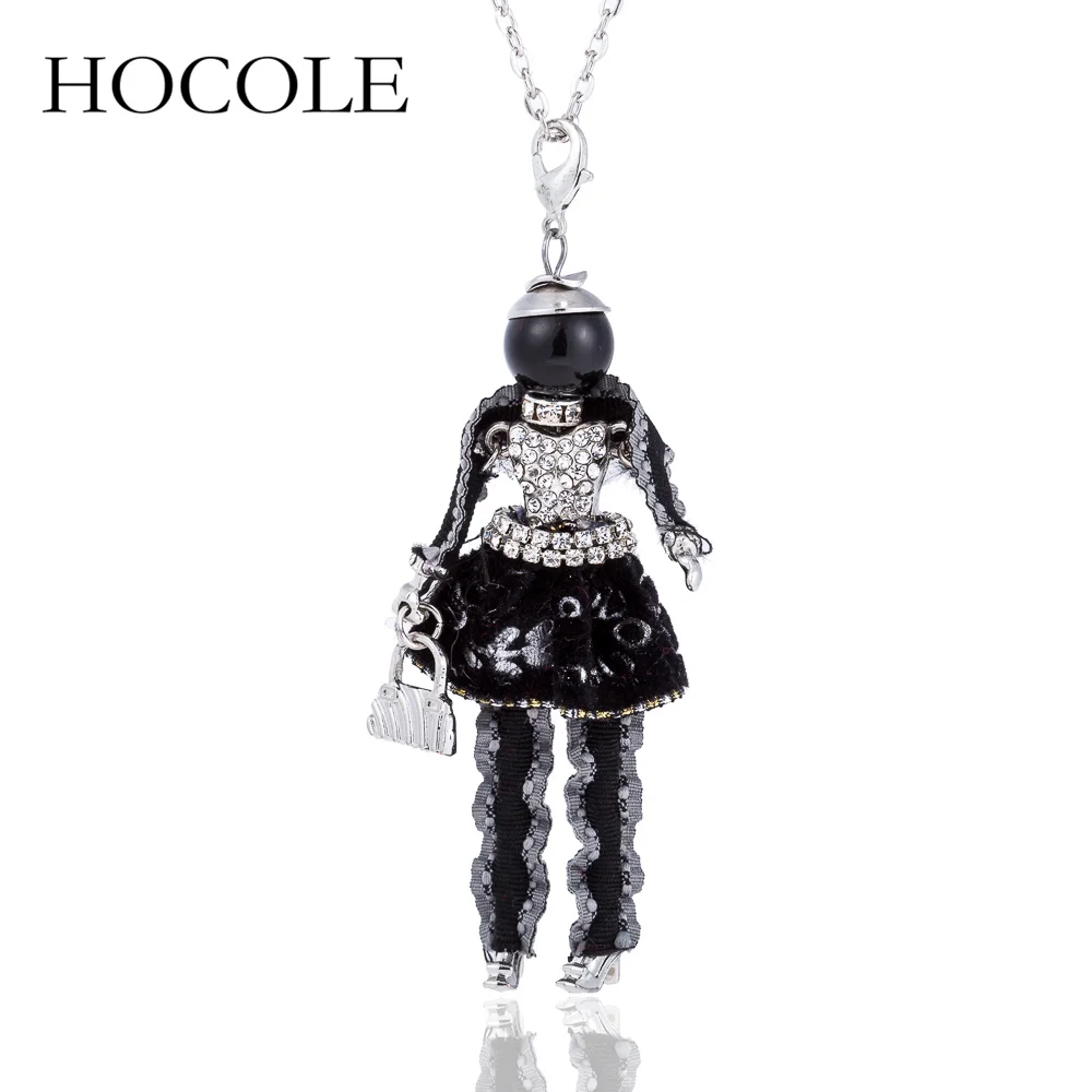 Новинка 2018 ожерелье HOCOLE ручной работы с куклой прекрасная Длинная цепочка черное